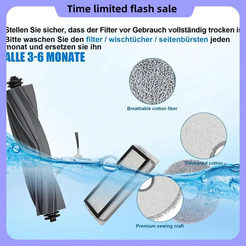 

Комплект аксессуаров A40T для замены деталей робота Dreame L20 Ultra/X20 Pro/X20 Pro Plus, мешки для пыли с основной щеткой, фильтры Hepa