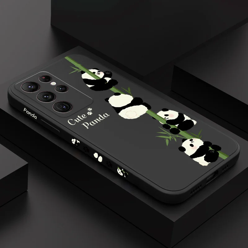 Climb Panda Phone Case For Samsung Galaxy S26 Plus Ultra Silicone Cover