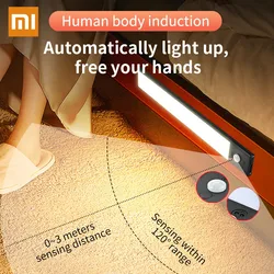 Xiaomi Motion Wave Sensor Night Light Wireless Led USB Rechargeable Lamp 3 Colors Dimmable Room Bedside Kitchen Camping Lighting