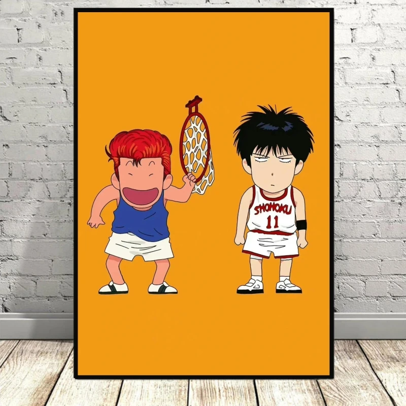 Slam Dunk Sakuragi Hanamichi Canvas Artwork Wall Decoration Classic Children's Action Figures Hanging Decorative Painting