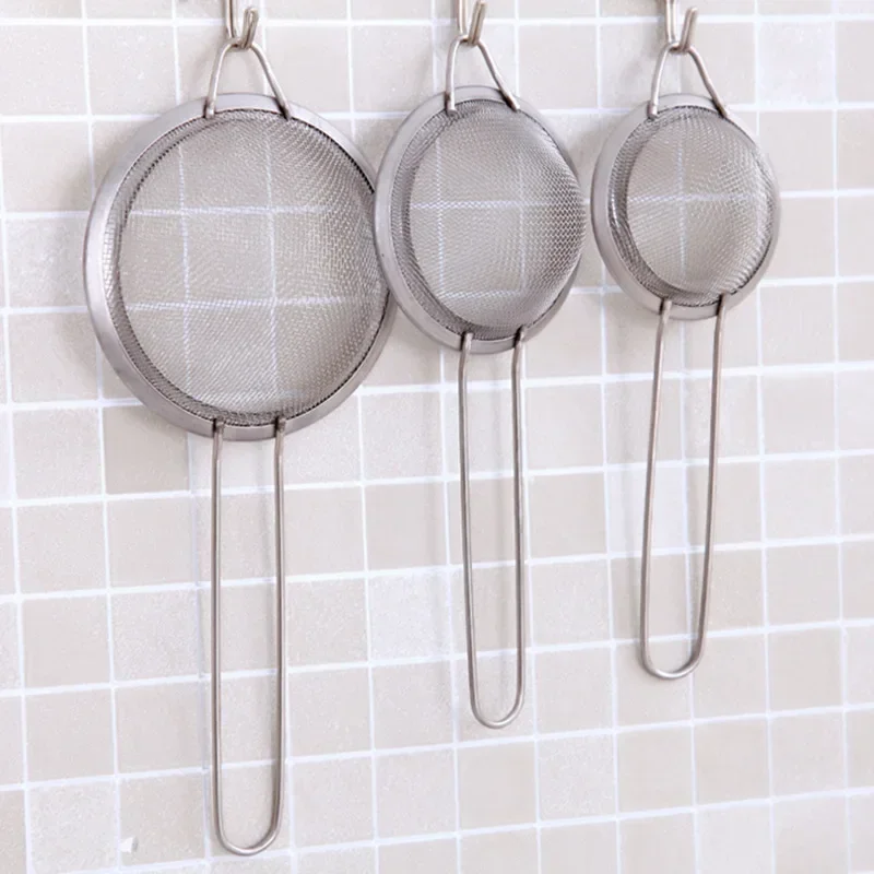 3pcs/set Stainless steel Wire Fine Mesh Oil Strainer Flour Colander Sieve Sifter Pastry Baking Tools kitchen accessories