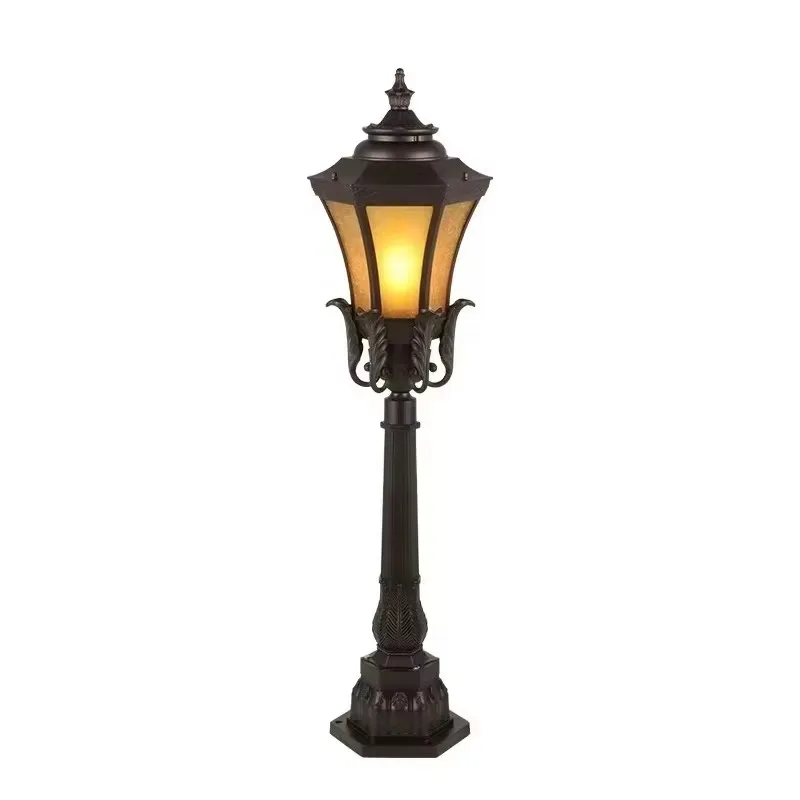 Outdoor Post Standing Pathway Waterproof Garden Light Decorative Small House Lawn Solar Panel Landscape Garden Lawn Lights Lamp