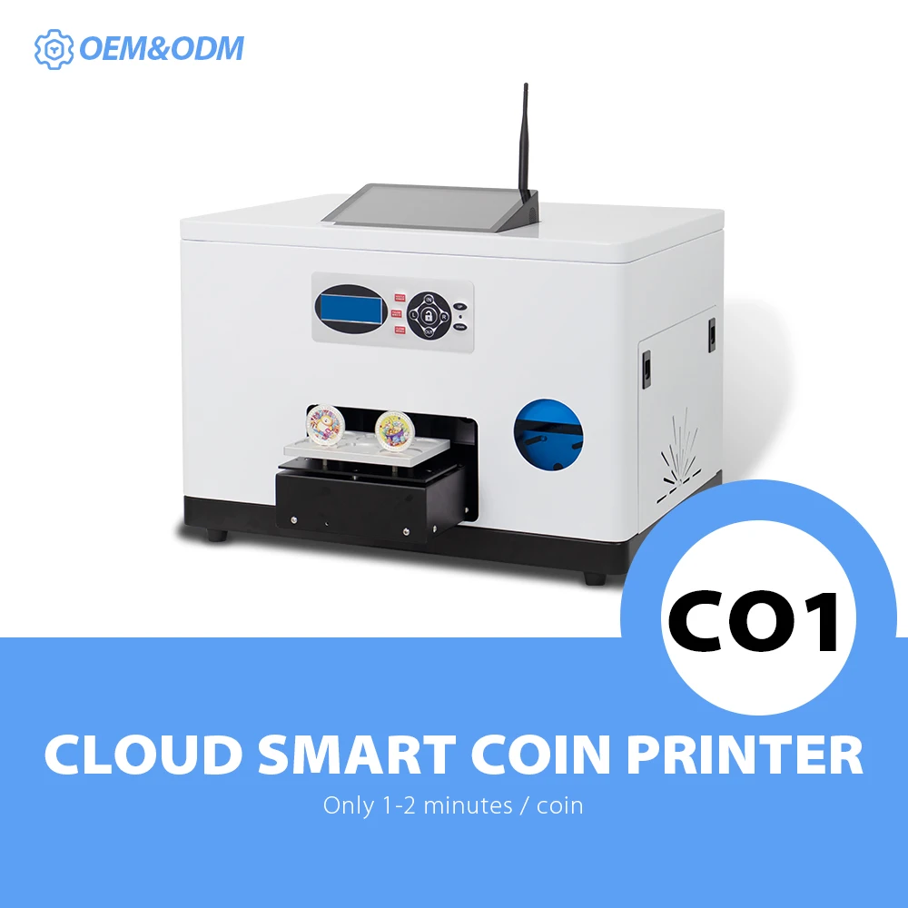 For Newest Technology RF-CO1 Gold Coins Printer Wifi Online Custom Gold Coins Printing Machine For Small Business