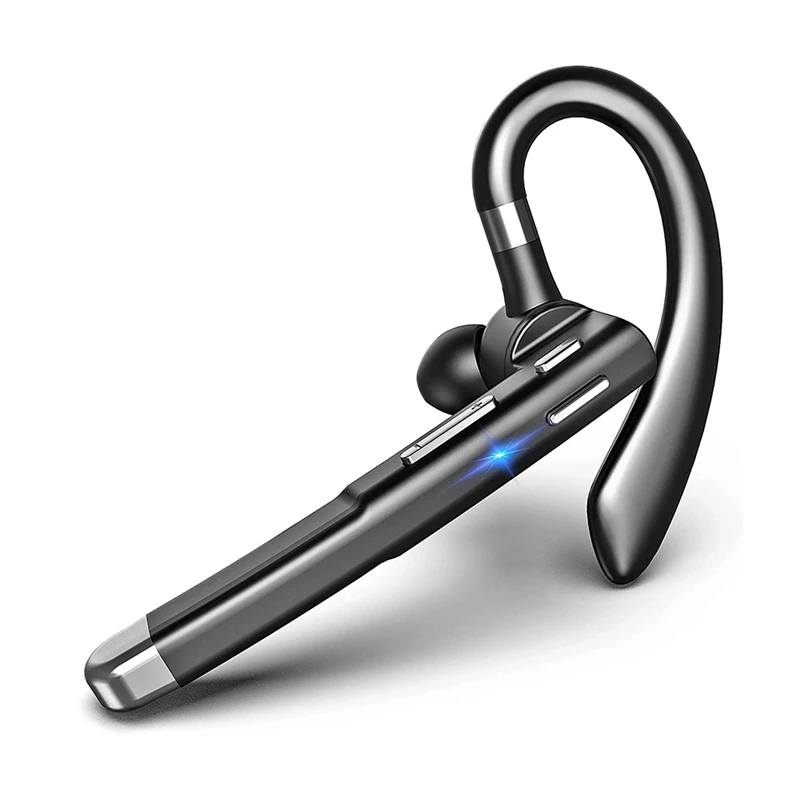 Wireless Bluetooth Headset Hands Free Single Ear Headphone Noise Cancelling Microphone for Office/Driving A-ABVM