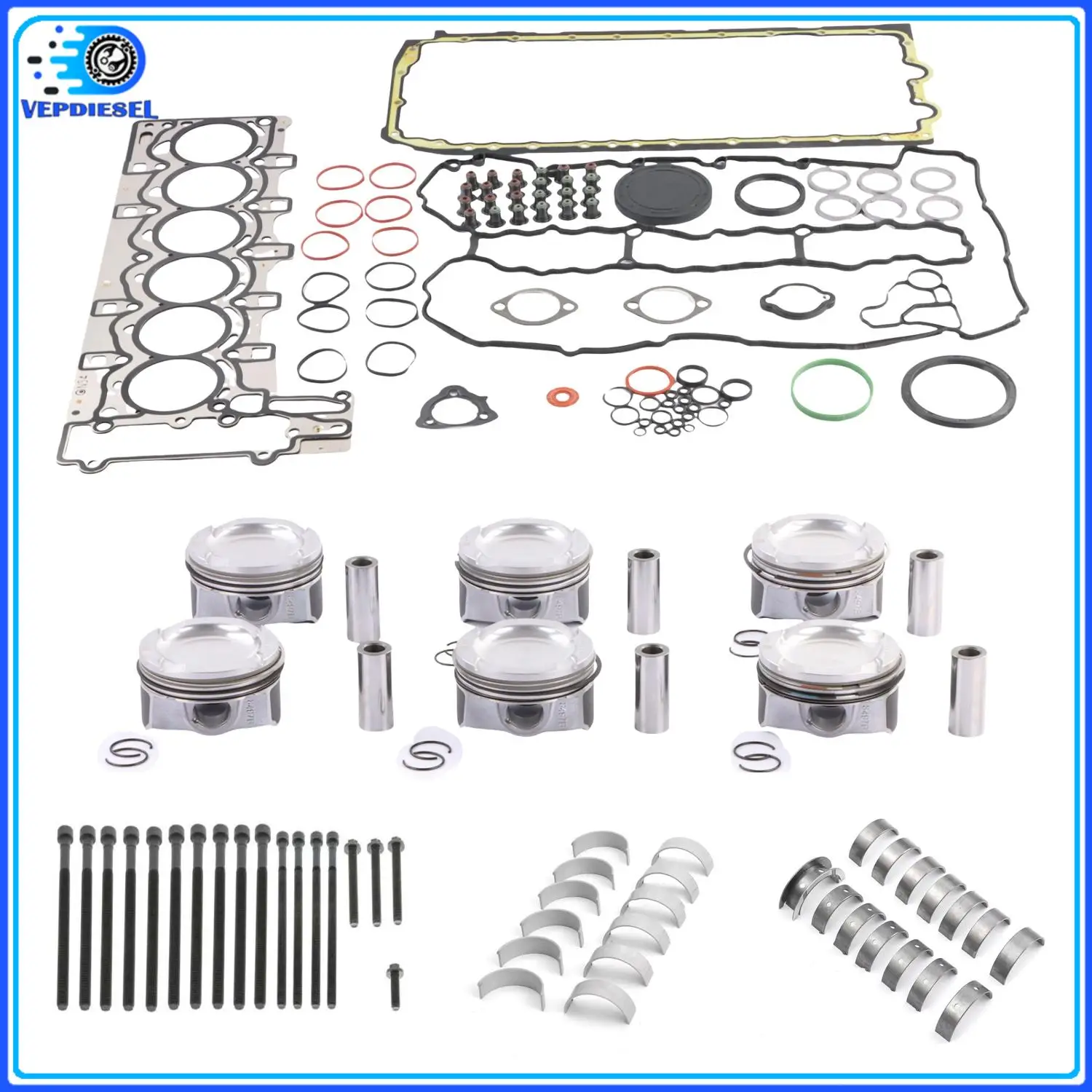 

1set New Engine Rebuild Overhaul Kit For BMW 335i E90 E92 E88 E60 E71 F02 N54 N55 S55 N54B30A N55B30A 3.0L Auto Parts