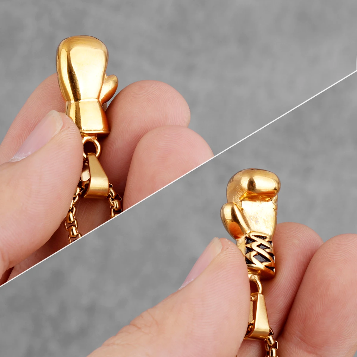 Boxing Gloves Boxer Men Necklaces Pendants Chain Punk Trendy for Boyfriend Stainless Steel Jewelry Creativity Gift Wholesale