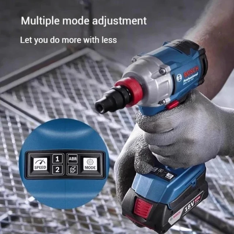 Professional BOSCH GDX 18V-285 Li-ion Impact Spanner Variable Speed Anti-vibration Grip Metal Assembly Hand Tool