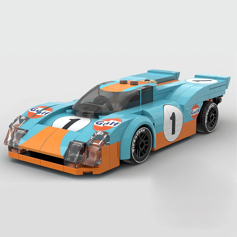 

Гоночный городской автомобиль MOC Speed Champion 1970 Le Mans, 24 часа выносливости, Модель гоночного автомобиля, детские игрушки, Новогодний подарок