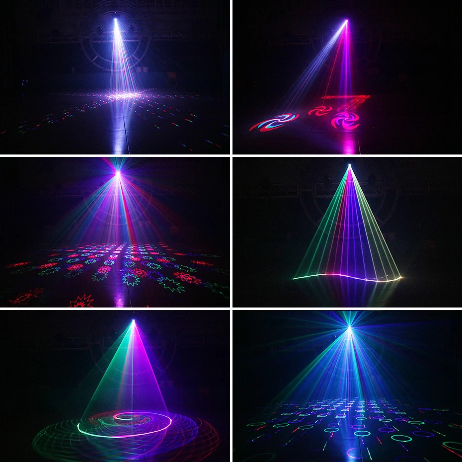 ALIEN 500mW RGB Laser Stage Lighting Projector Effect Beam 3D Illusion Animation Network 10 IN 1 DJ Disco Party Holiday Lights