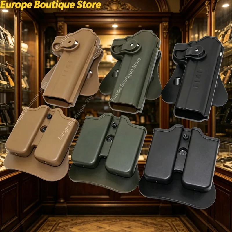 

1911 Style Waist Holster Magazine Pouch Carry Bag Outdoor Tactical Model Accessories for Cosplay Props Collection Gear