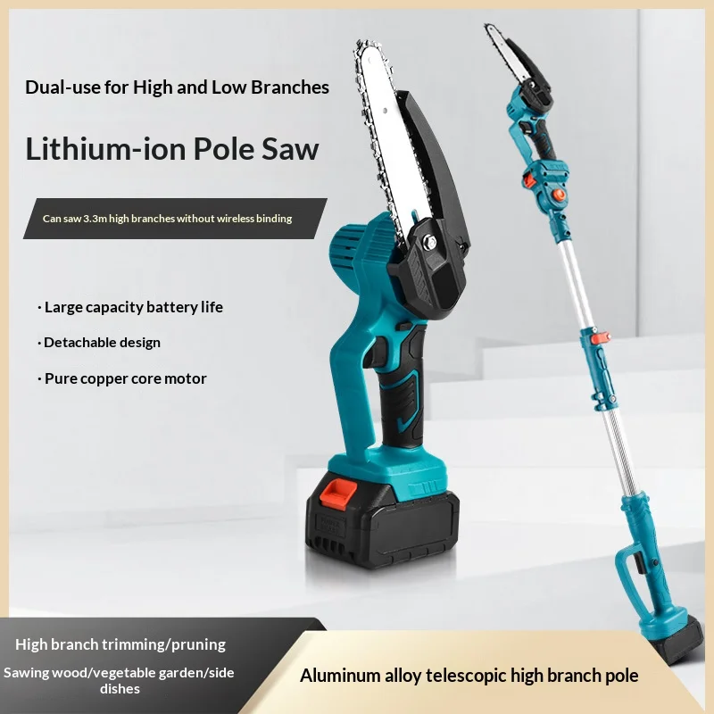 

Electric High Branch Saw With Segmented Extension Pole For Outdoor Garden Pruning Motosierra Telescópica Batería 전동 고지톱 Saw