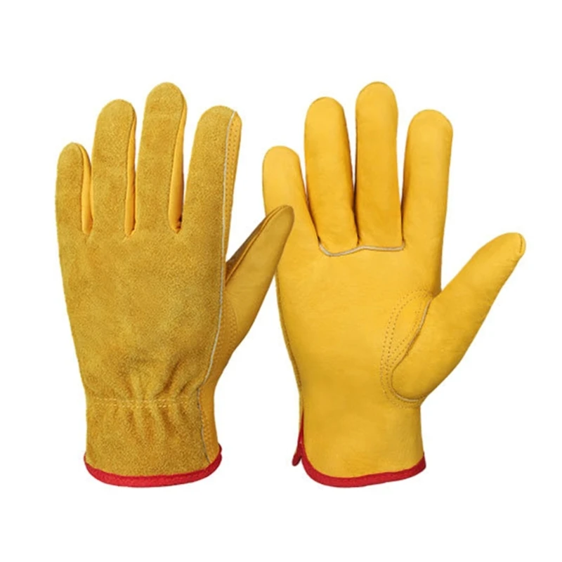 Gants de jardinage pour hommes et femmes-résistants aux épines, confortables et respirants, gants de travail polyvalents en cuir