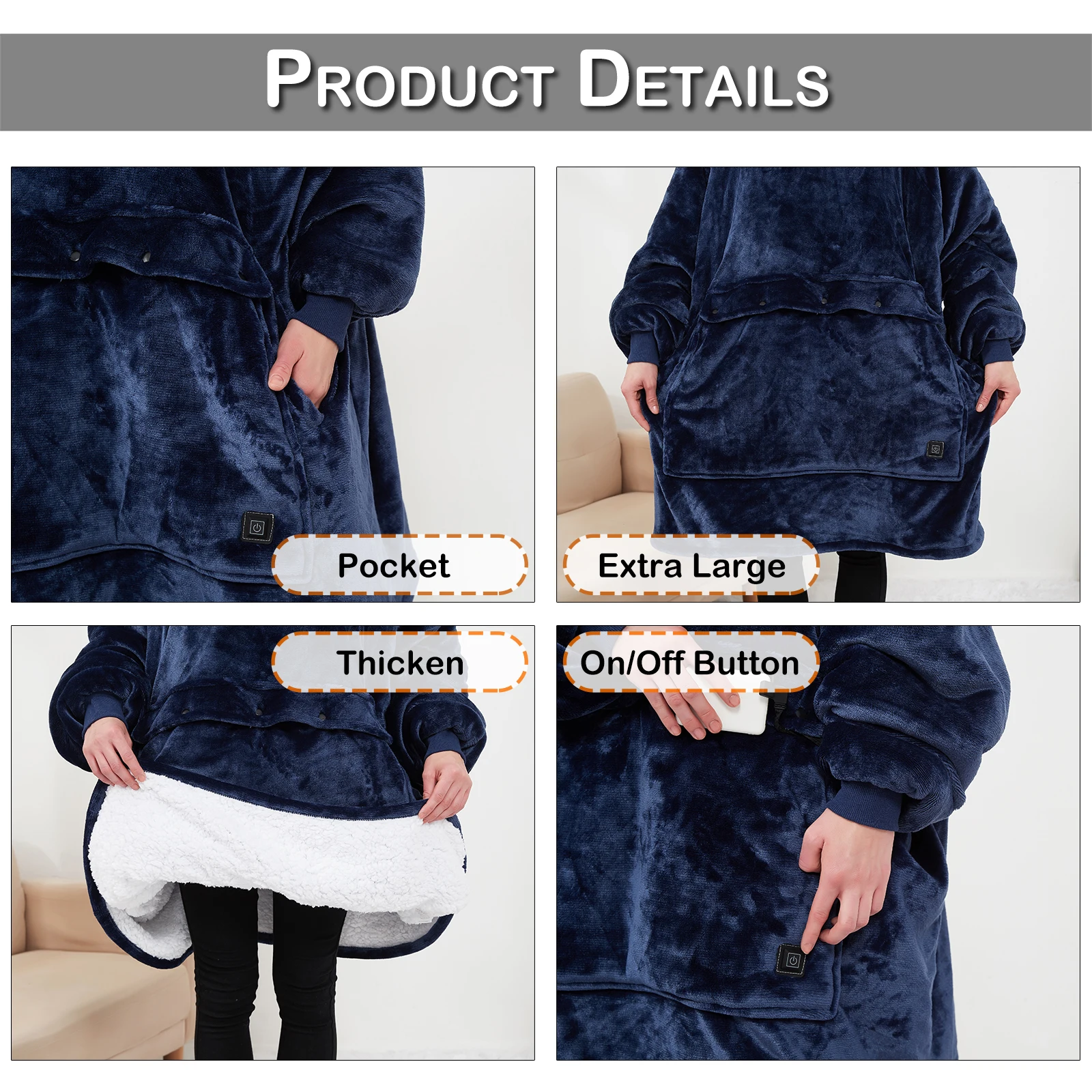 Sweat À Capuche Couverture Tv Pull Plaid Femme,Géant Couverture Polaire Sweat À Capuche Couverture Tv Pull Plaid Femme,Géant Couverture Polaire