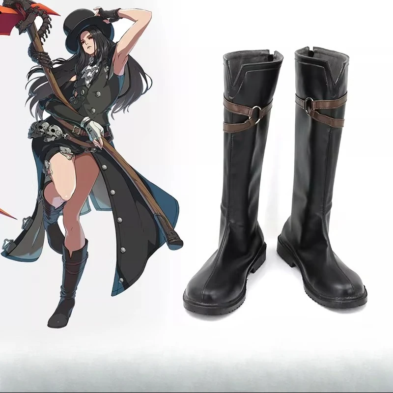 chaussures-de-cosplay-d'anime-guilty-gear-strive-bottes-accessoires-de-costume-d'halloween-accessoires-de-deguisement
