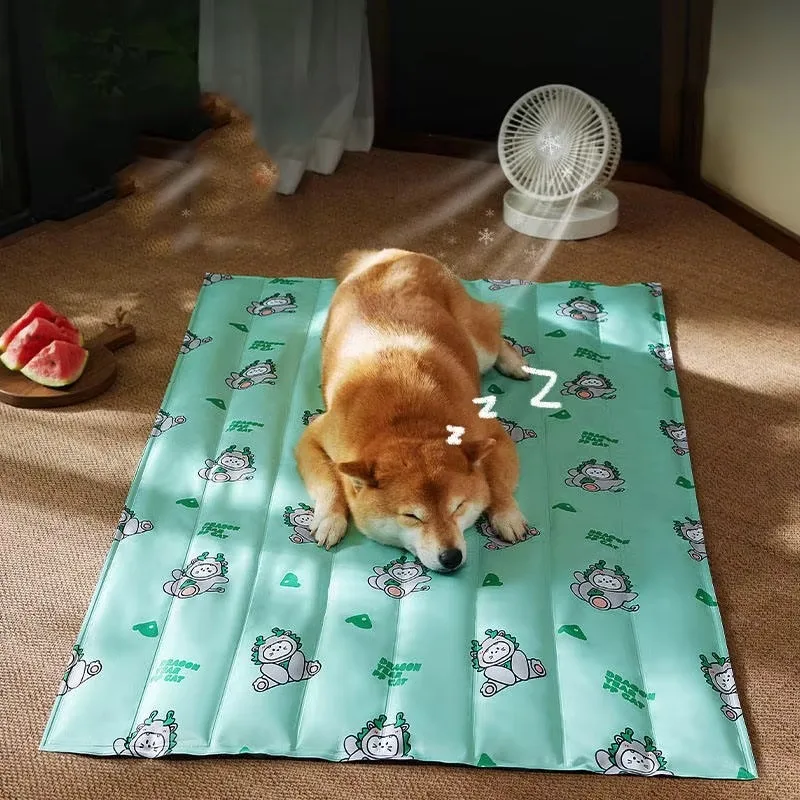 

Pet Ice Mat Summer/Winter Cooling Dog & Cat Oversized PVC Gel Bed Modern Waterproof Easy to Clean
