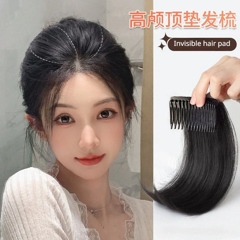 3/10/20cm Synthetic Comb Hair Patch Increase Hair Volume Invisible Seamless Fluffy Top Pads Cover Hair Extension Wig Piece Tools