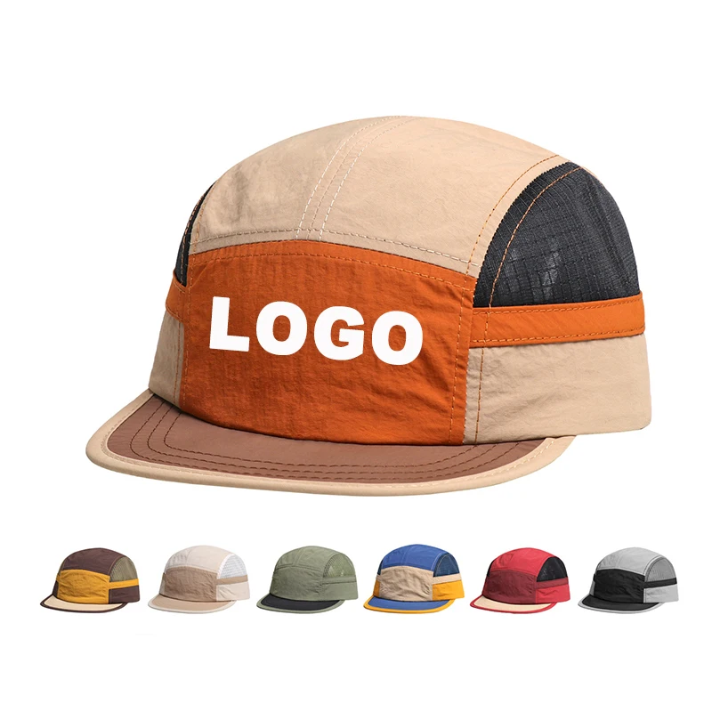 Summer Breathable Peaked Cap 2026 New Quick Dry Soft Top Baseball Hat Custom Logo Color Block Outdoor Sun Visor Cap