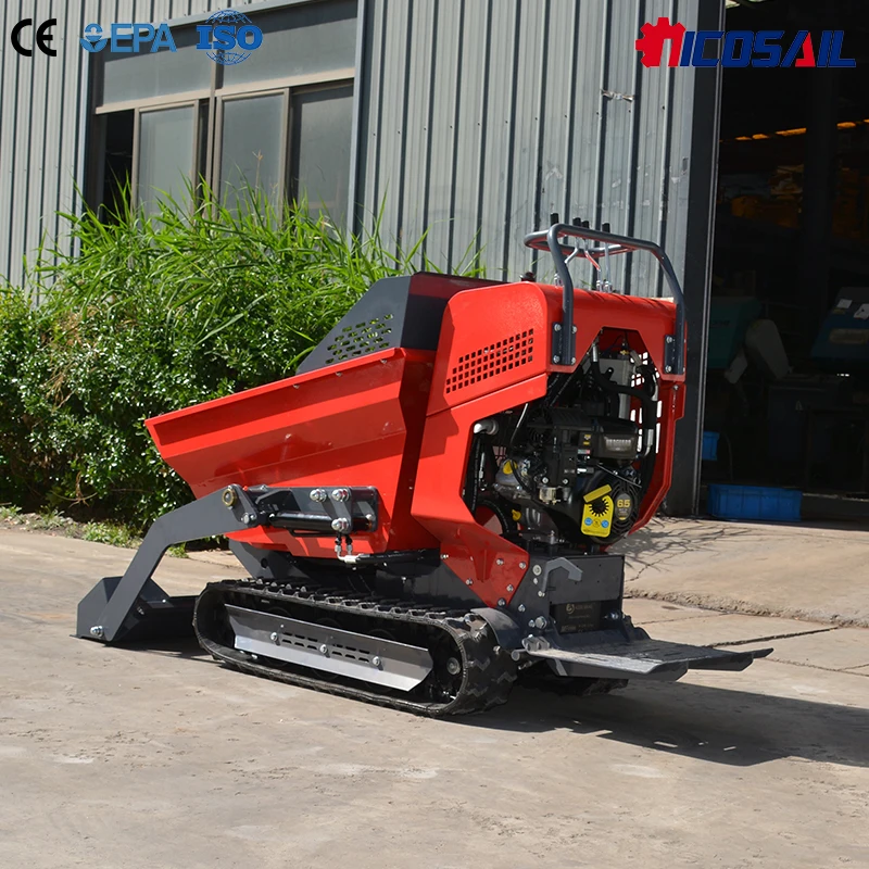 

Customized high-quality 500kg Mining Crawler Dumper Thickened Carriage Rubber Track Mini Dump Truck