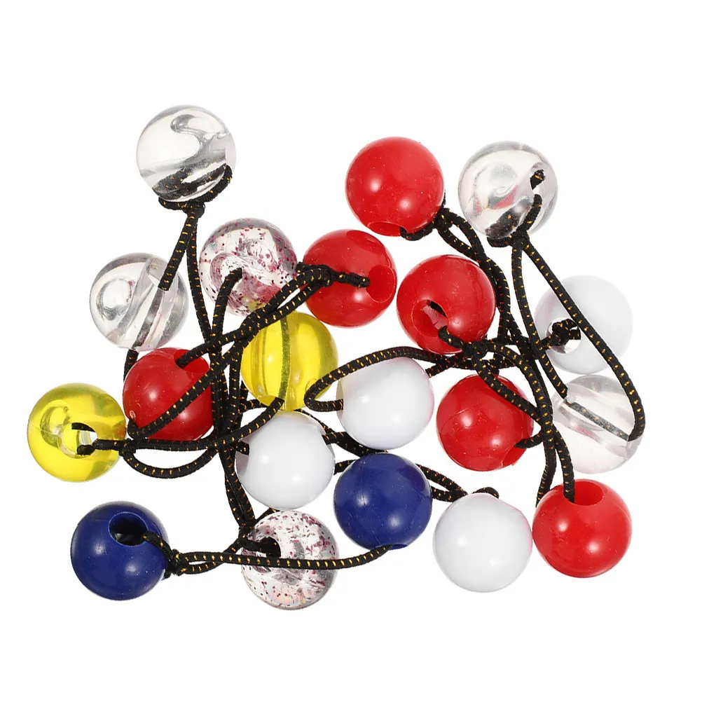 

20 шт. резинок для волос с двойными шариками, эластичные резинки для хвоста, милые аксессуары для повседневного использования