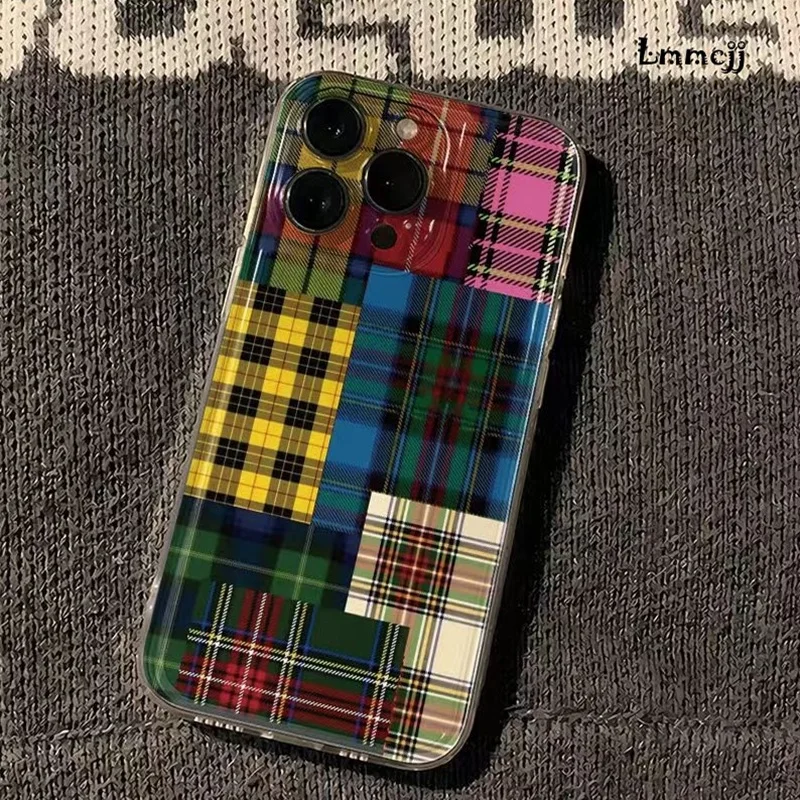 

Винтажный клетчатый чехол для телефона для Xiaomi Redmi Note 15C 14 13 12 12S 12C 11 10 10C 13C 10s A1 A2 A3 Pro Plus 4G 5G мягкий чехол из ТПУ