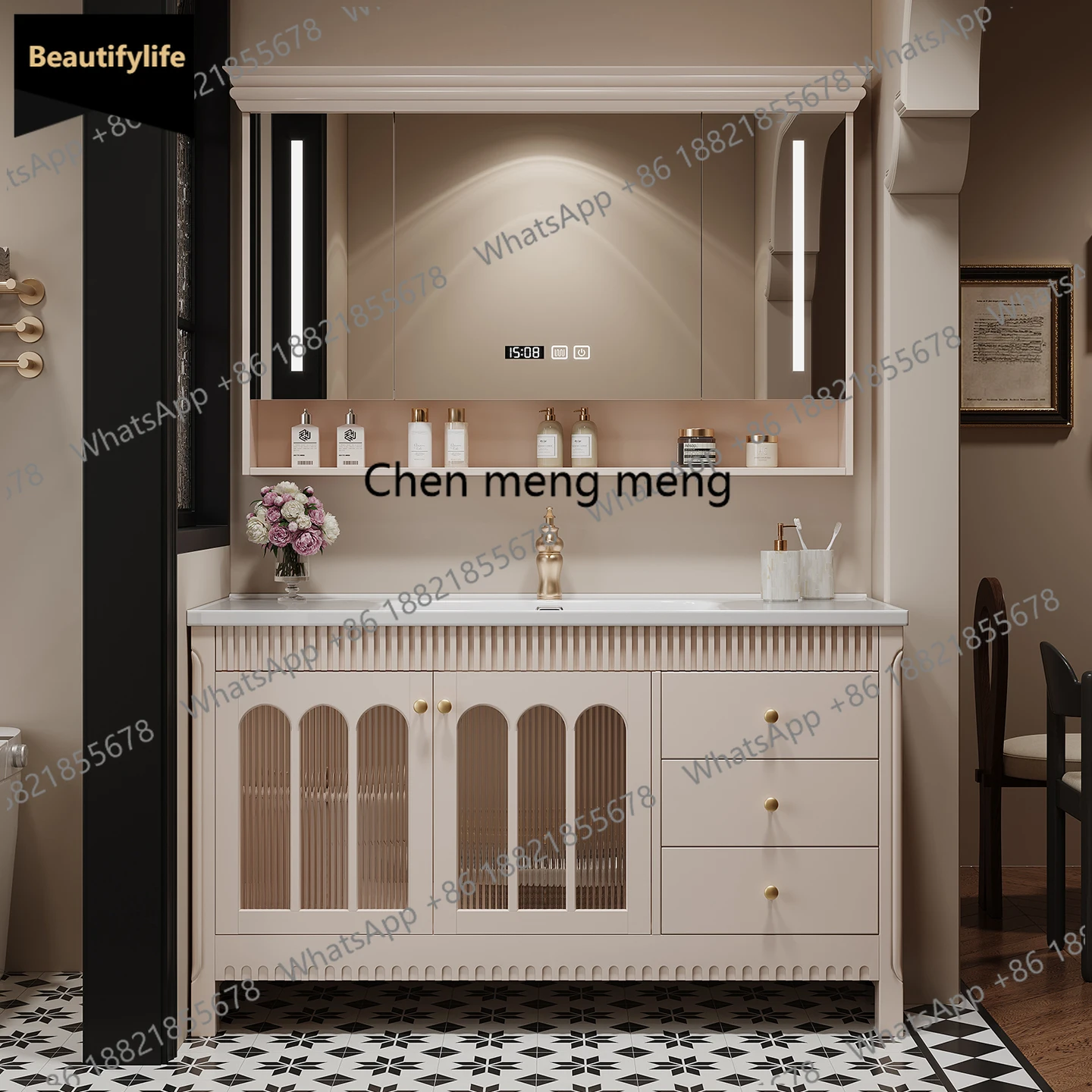 

C85 Luxury Modern Cupboard Organizer Toilet Desgin Space Saver Quality Cupboard Perfume Mirror Storage Vestidores Trendy Furnitu