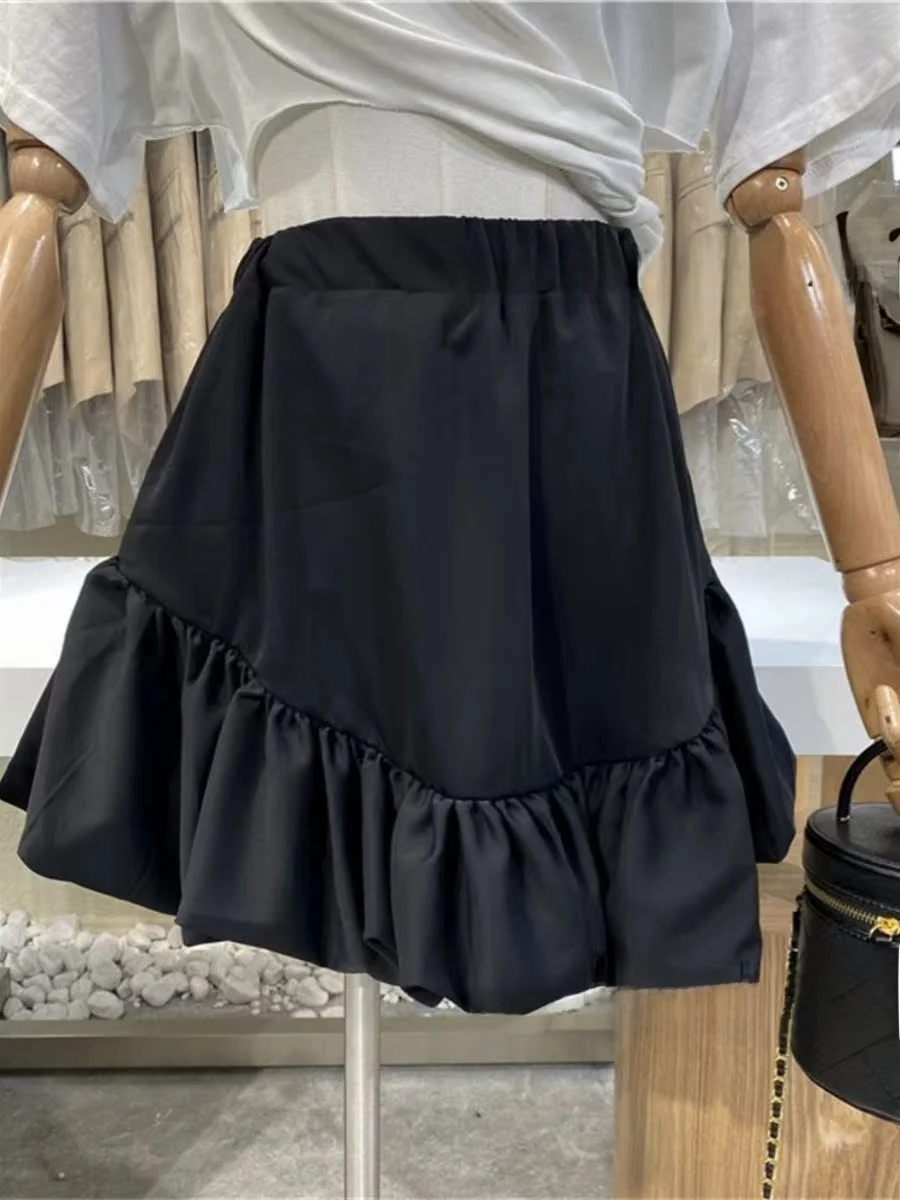 

Элегантная женская юбка миди с высокой талией, драпировкой и универсальным кроем, модная коллекция Зима 2025, красивая уникальная длинная юбка для офиса и повседневной носки