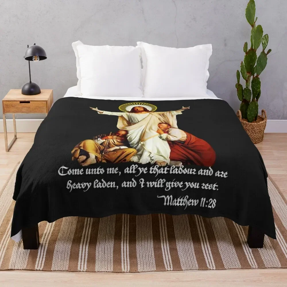 

Jesus Christ Come to Me Light of the World Catholic Christian Throw Blanket Outdoor Soft Blanket for Picnic Beach Camping