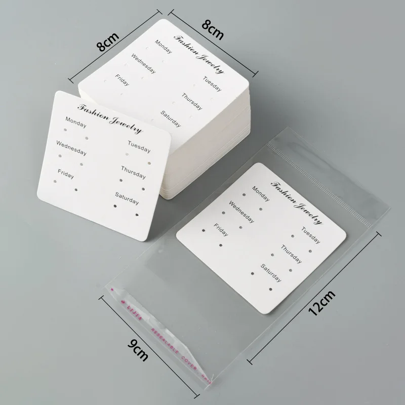 30 قطعة/الوحدة 5x 5/6x 6/5x 9/8x8 سنتيمتر ورقة عرض بطاقات القرط قلادة المعلقات الأذن ترصيع عرض حزمة للمجوهرات اليدوية DIY بها بنفسك