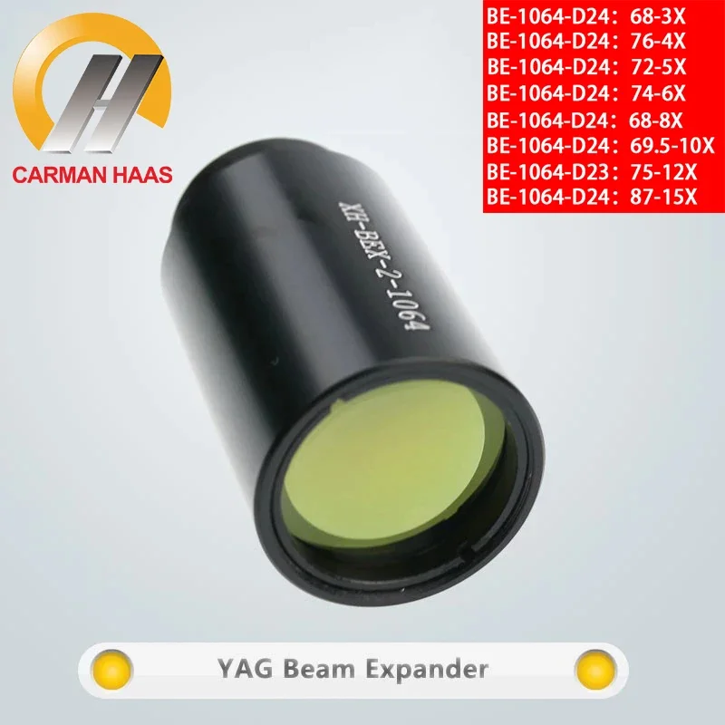 Carmanhaas Fiber YAG 1064nm 3X 4X 5X 6X 8X 10X 12X 15X Beam Expander M22*0.75 for Laser Marking Cutting