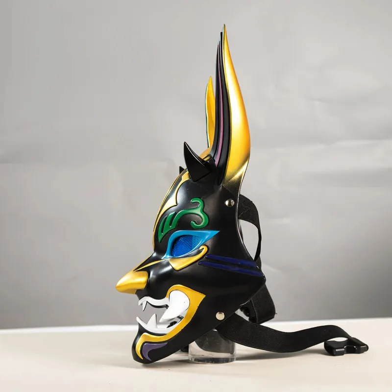 

Genshin Impact Xiao Resin Horror Devil Motorcycle Helmet for Men Women Cosplay Party Props Anime Game Masquerade Mask
