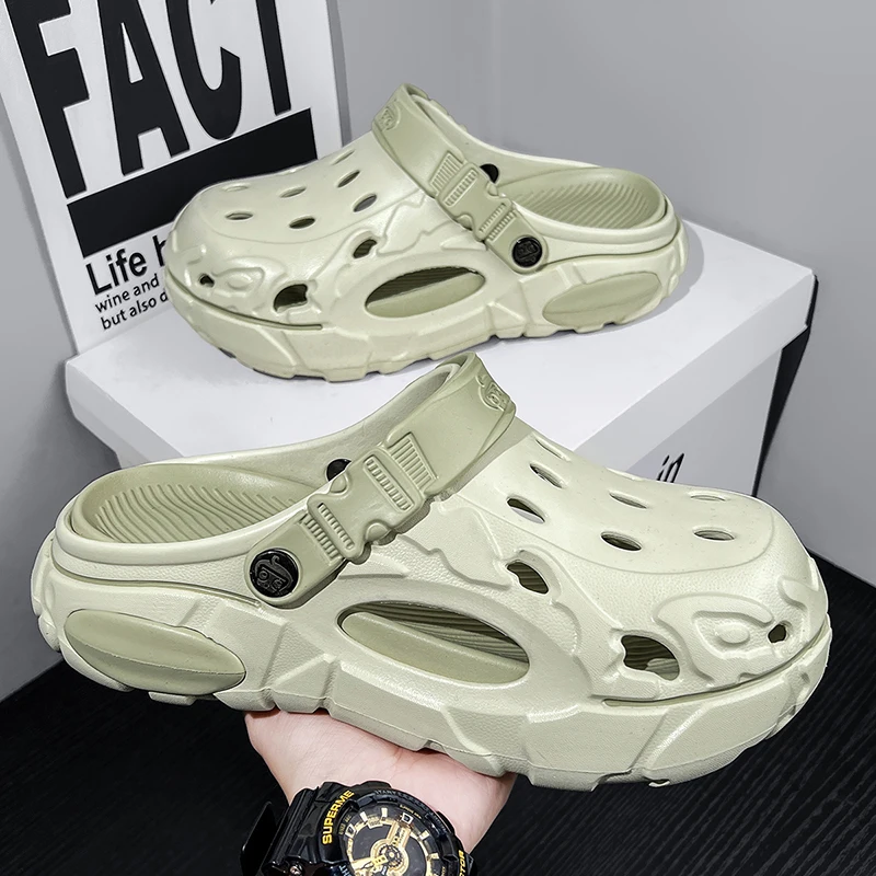 

Men's and Women's Couple Style Summer Outdoor Non-Slip Closed-Toe Slippers, Thick-Soled Beach Sports Sandals