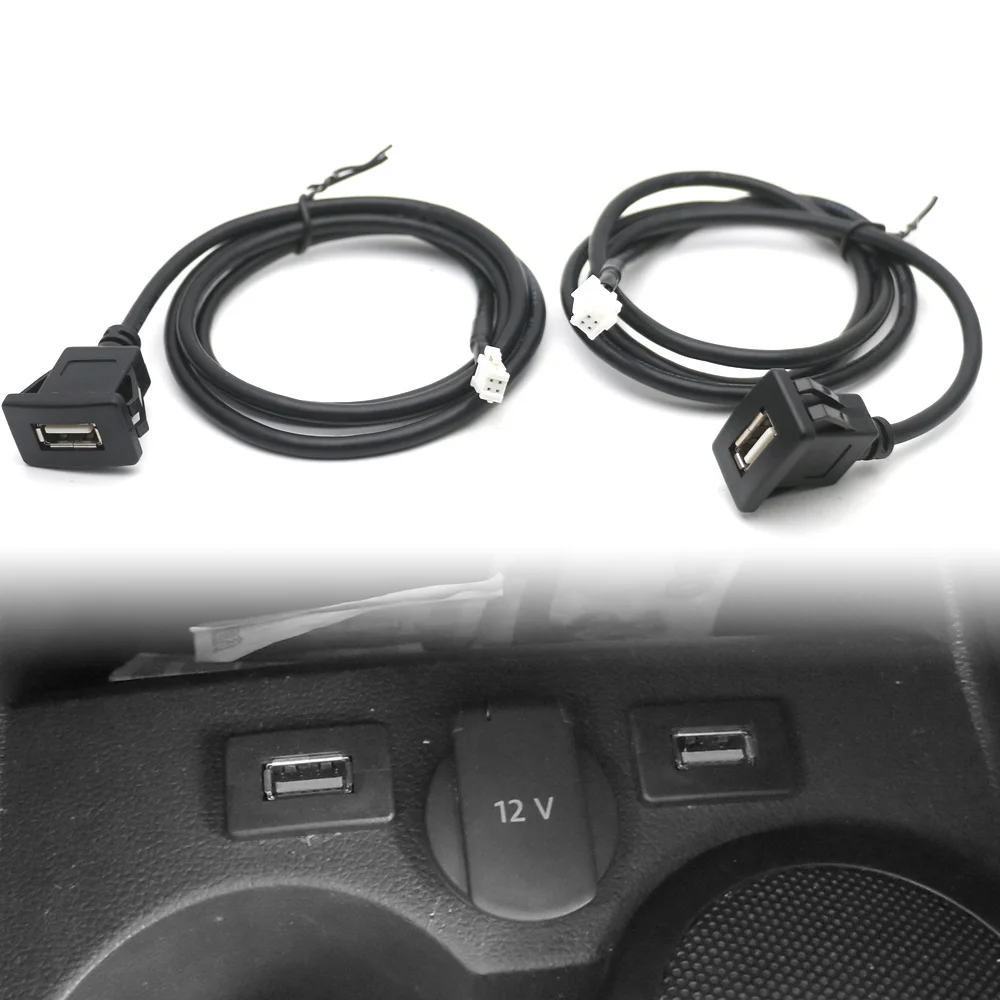 Lot 2 Adaptateurs USB Voiture 4 & 6 Broches 76cm – Extension Charge Rapide Android Auto