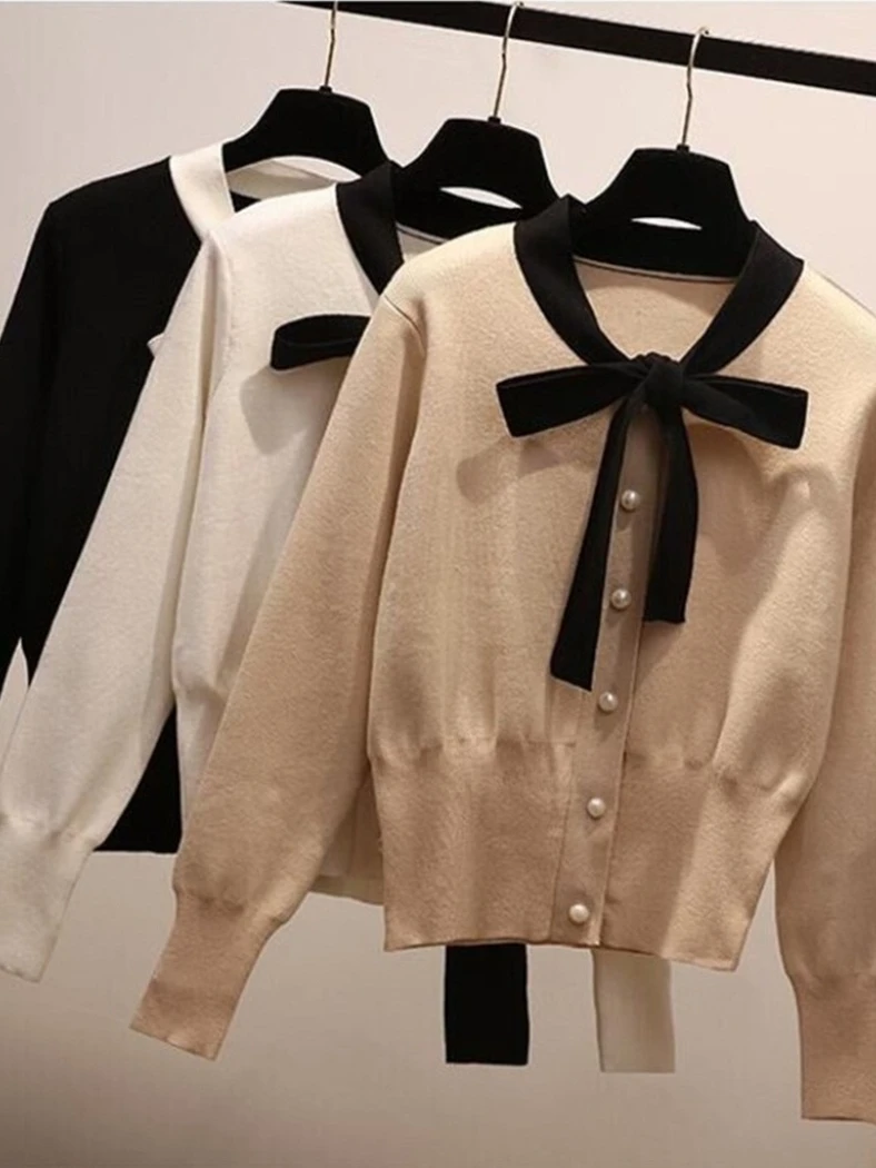 

Women's High Waist Long Sve Knitted Sweater Street Sle round Ne Slim Fit Summer Faion Women's Clothing