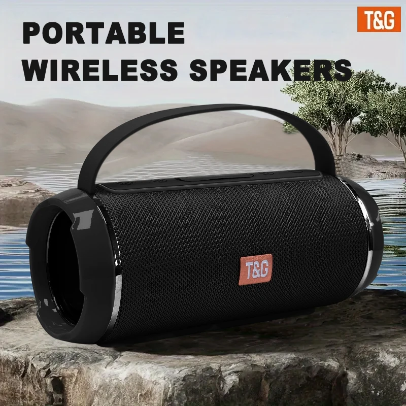 مكبر صوت متوافق لاسلكي محمول خارجي بتقنية البلوتوث TG116C يدعم اتصال USB/TF/FM مع هاتفك/الكمبيوتر اللوحي/التلفزيون