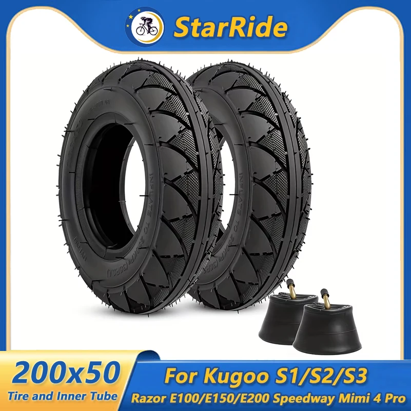 200 x 50 Innen- und Außenreifen für Kugoo S2/S2/S3 Razor E100/E150/E200 Speedway Mini 4 Pro Mini Elektroroller 200 x 50 Reifen