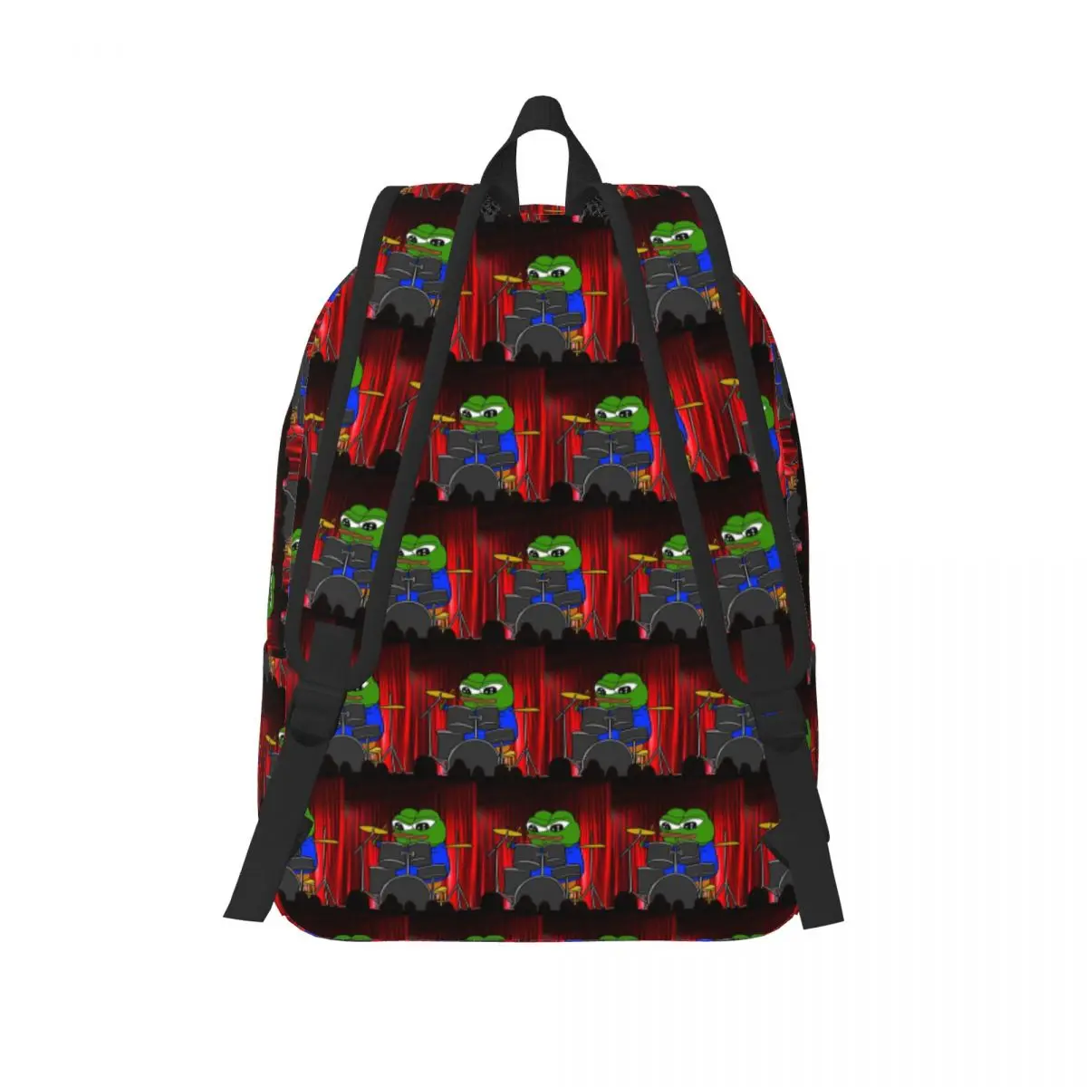 Drummer Pepe Drumming Apu Student Backpack School Bag Hiking Travel Daypack for Boys Girls Fashion Bookbag Shoulder Bags