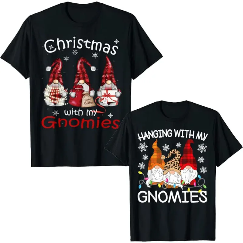 

Gnome Family Christmas Costume Hanging with My Gnomies Funny Holiday Vacation Xmas Men Women Fashion T-Shirt Cute Saying Tee Top