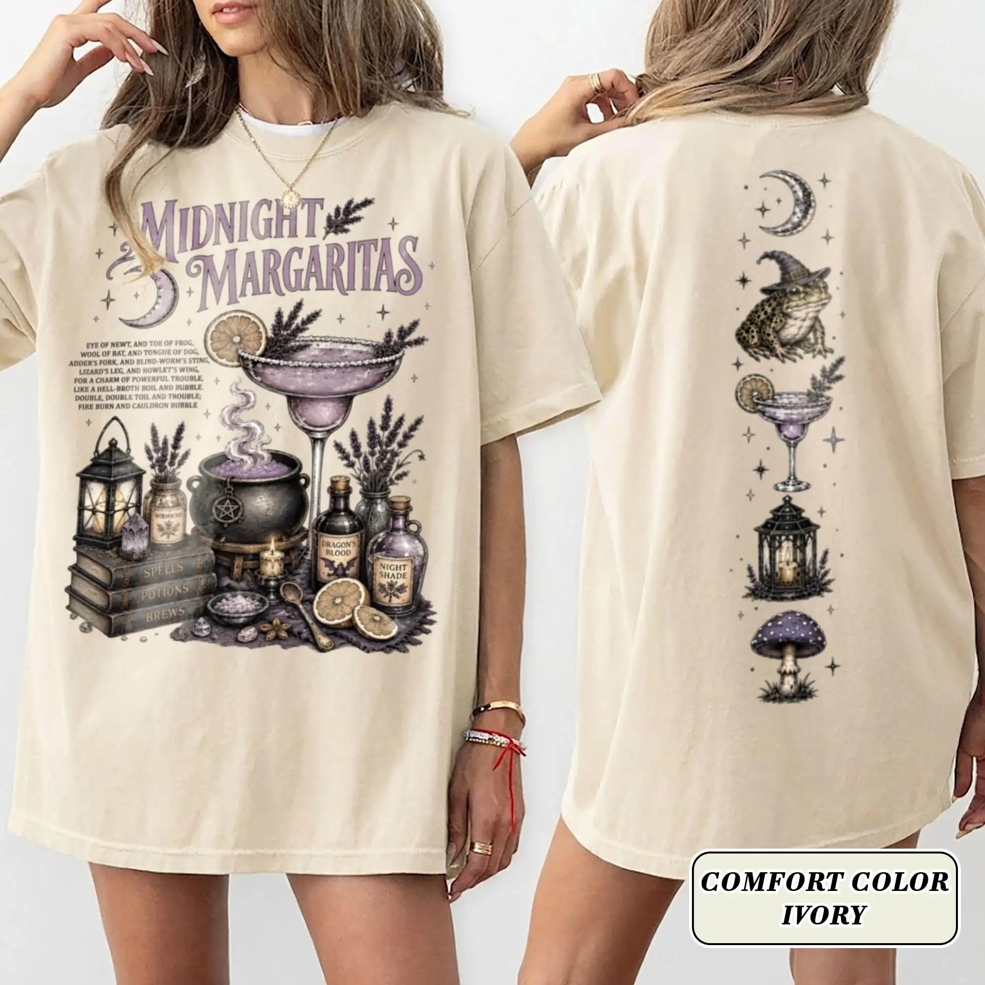 Vintage Midnight Margaritas Two Side Shirt, Practical Magic 2 Tee, Owens Sisters Witchy Halloween Shirt