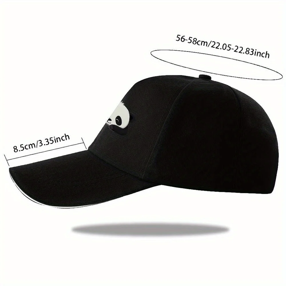 Cute Sleeping Panda Baseball Cap Adjustable Polyester Outdoor Travel Cap for Adults