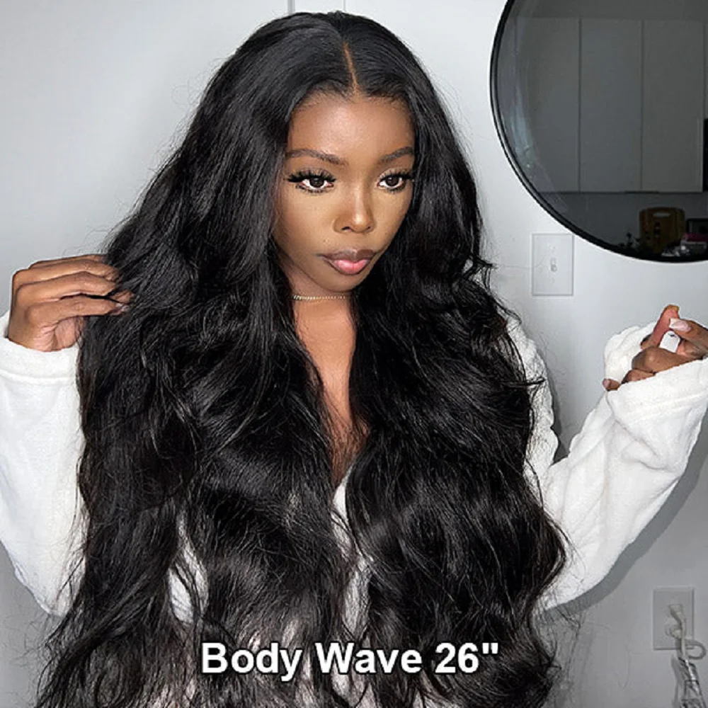 

26 Inch 7x5 Body Wave Human Hair Wig 200% Density Human Hair Body Wave Glueless Wigs Human Hair Pre Plucked Pre Cut