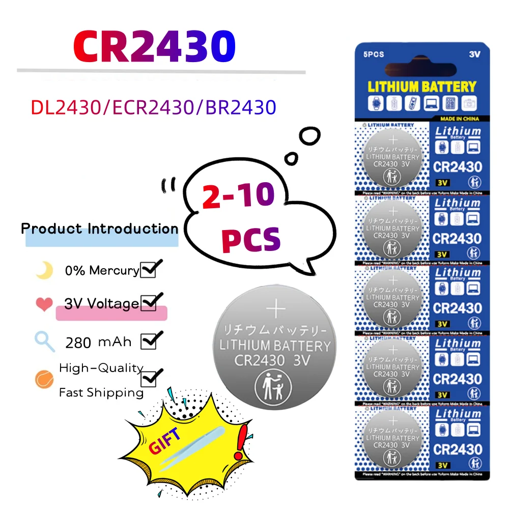 2-10PCS CR2430 3V L…