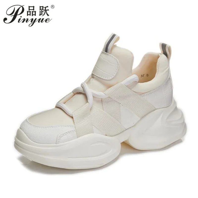Cowhide color blocking China-Chic casual retro style shoes for women Women's sports shoes high quality woman sshoes safety 35-40