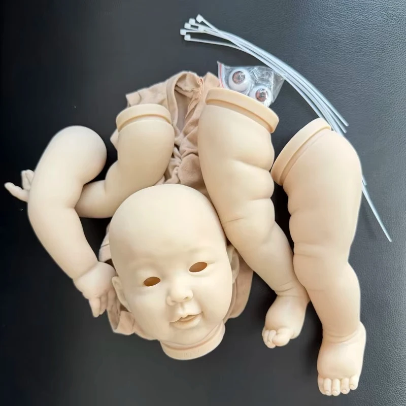 NPK Uncolor Blank DIY Doll Kits 24inch Reborn Meilien Fresh Color Unpainted Doll Parts with Cloth Body and Eyes