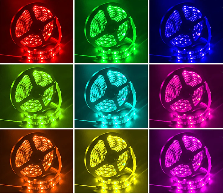 100ft Led Strip Lights RGB Music Sync Color Bluetooth Led Lights para Decoração do Quarto Luces Flexíveis Led Neon Light Led Tape Lamp