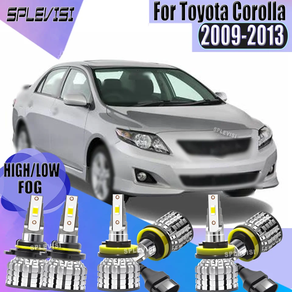 

SPLEVISI 9005 H11/H9 H8 Car LED Headlight Foglight Bulbs Aviation Aluminium For Toyota Corolla 2009 2010 2011 2012 2013
