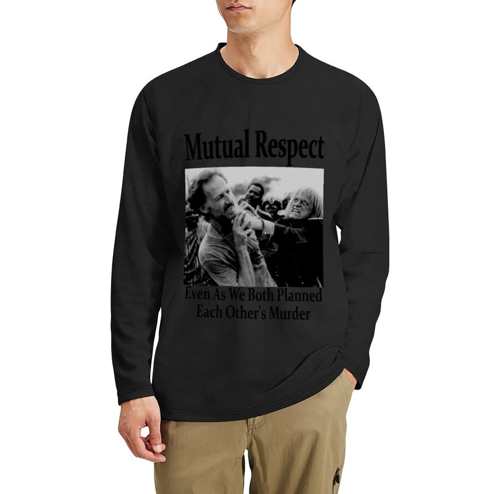 

The Mutual Respect Between Werner Herzog and Klaus Kinski. Long T-Shirt black t shirt sweat shirts mens plain t shirts