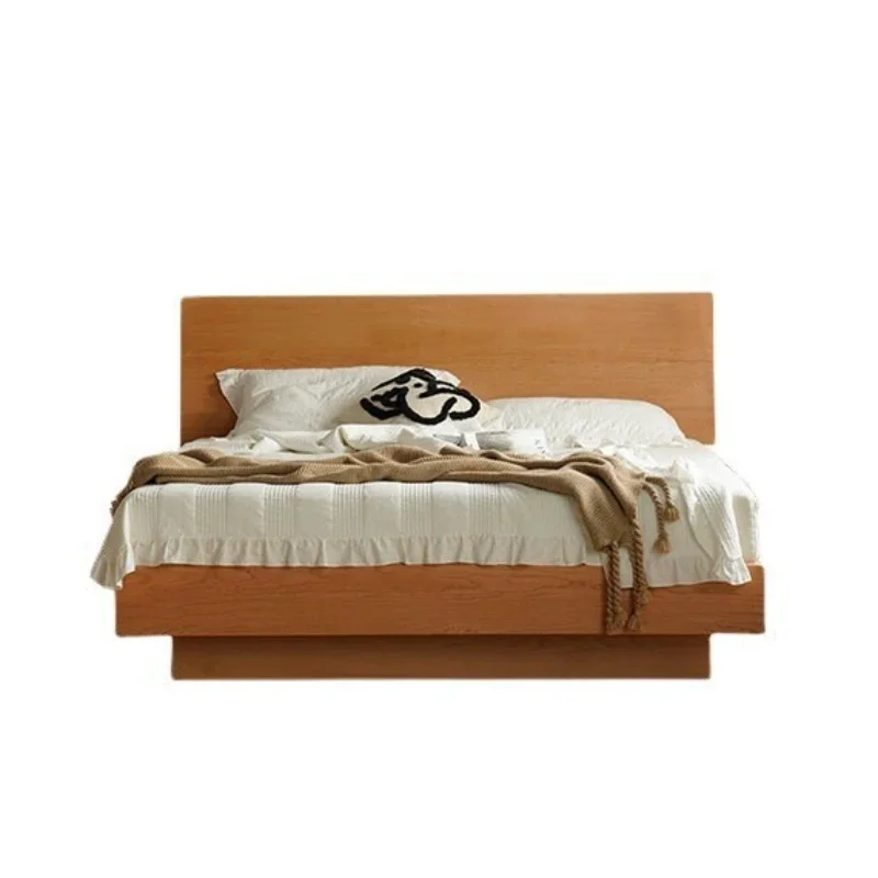 

Nordic solid wood box bed 1.5m cherry wood storage 1.8 double bed