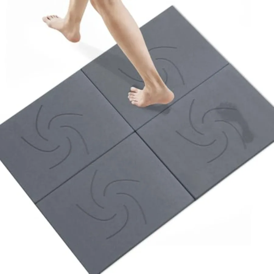 Extra Large Stone Bath Mat for Bathroom, 31.5