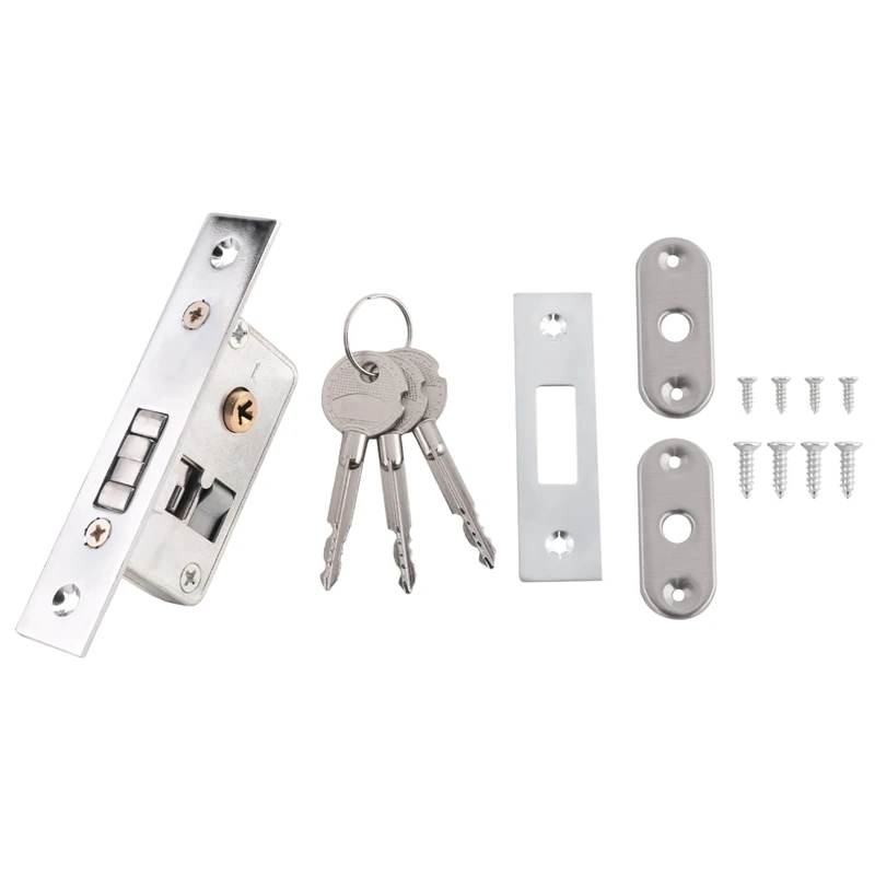 B03B-Invisible/Door Lock, Sliding Door Hook Lock, Alloy Lock Body, Frame Glass Door, Sturdy, Durable, Door Hardware