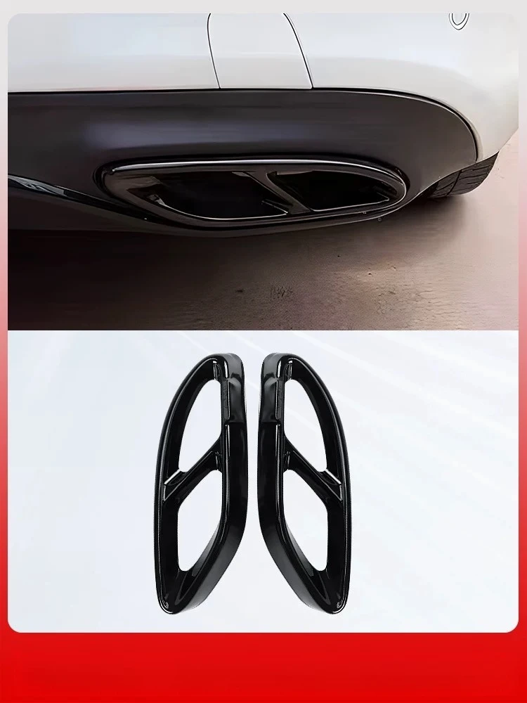 قطع غيار السيارات لمرسيدس بنز GLC C-class E C207 كوبيه 2014-2017 W212 W213 W213 W205 X253 ديكور عادم فولاذي أسود لامع